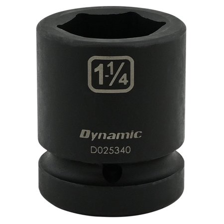 Dynamic Tools 1-1/4" X 1" Drive, 6 Point Standard Length, Impact Socket D025340